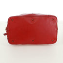 Chloe Paddington Hand Bag Leather Red Gold Auth am10806V-9