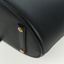 BURBERRY bucket Shoulder Bag Leather Black Gold Auth am10807V-14