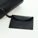 BURBERRY bucket Shoulder Bag Leather Black Gold Auth am10807V-19