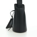 BURBERRY bucket Shoulder Bag Leather Black Gold Auth am10807V-4