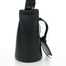 BURBERRY bucket Shoulder Bag Leather Black Gold Auth am10807V-5