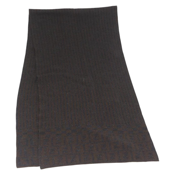 FENDI Zucca Scarf Wool Brown Auth am10811