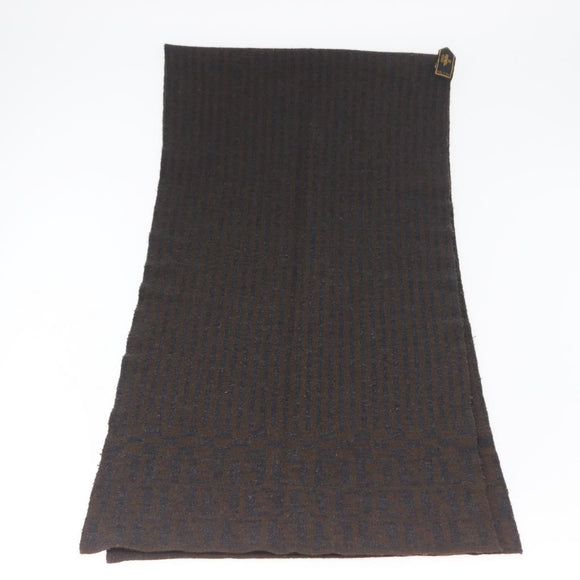 FENDI Zucca Scarf Wool Brown Auth am10811