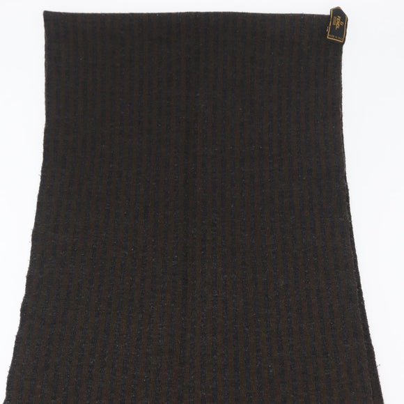 FENDI Zucca Scarf Wool Brown Auth am10811