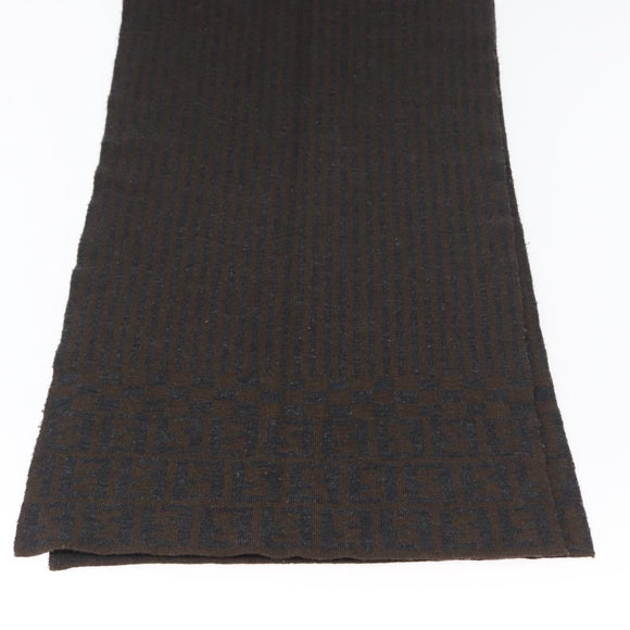 FENDI Zucca Scarf Wool Brown Auth am10811