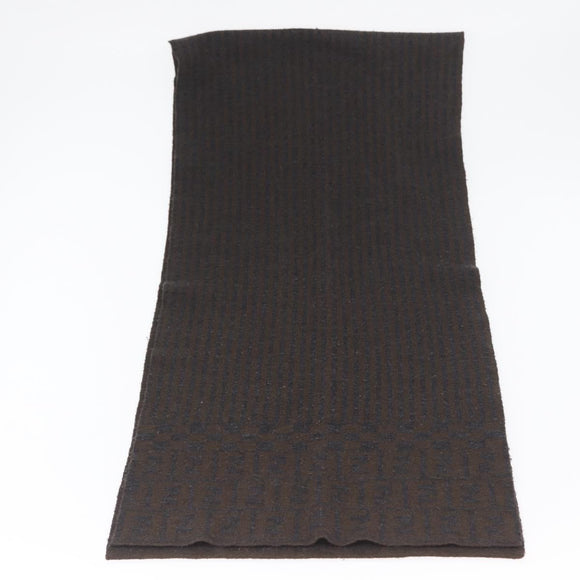 FENDI Zucca Scarf Wool Brown Auth am10811