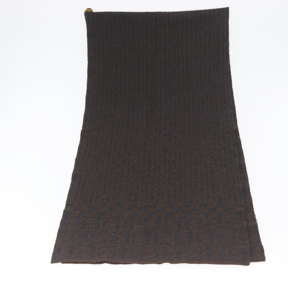 FENDI Zucca Scarf Wool Brown Auth am10811