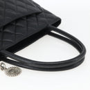 CHANEL Matelasse Reprint Tote Bag Caviar Skin Black Silver CC Auth am10812SAM-7
