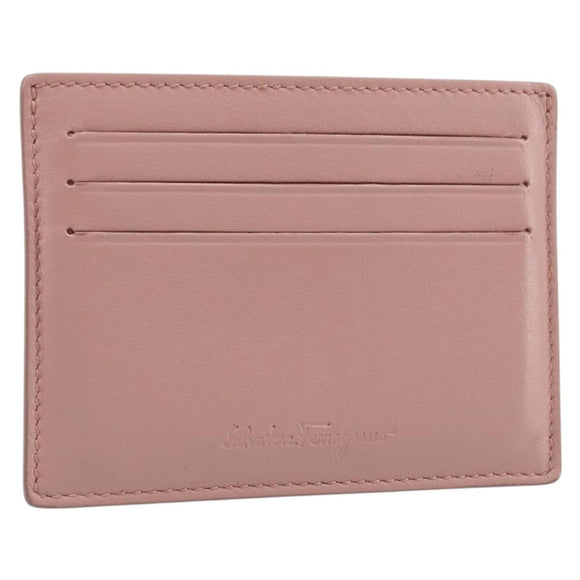Salvatore Ferragamo Card Case Leather Pink Auth am10815V