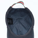 GUCCI Web Sherry Line Cap Wool L Black Red Green 353505 Auth am10816-9