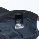GUCCI Web Sherry Line Cap Wool L Black Red Green 353505 Auth am10816-15