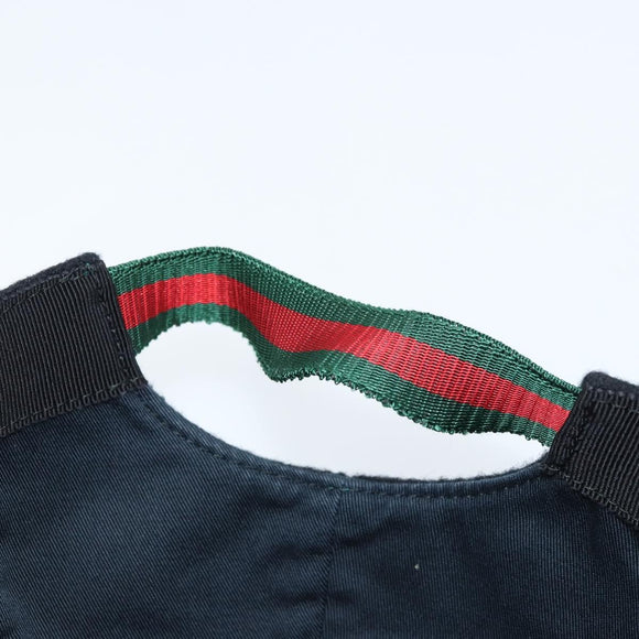 GUCCI Web Sherry Line Cap Wool L Black Red Green 353505 Auth am10816