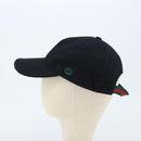 GUCCI Web Sherry Line Cap Wool L Black Red Green 353505 Auth am10816-3