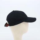 GUCCI Web Sherry Line Cap Wool L Black Red Green 353505 Auth am10816-4