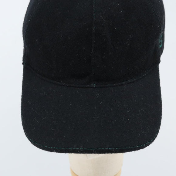 GUCCI Web Sherry Line Cap Wool L Black Red Green 353505 Auth am10816