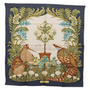 Salvatore Ferragamo Bird Scarf Silk Navy Auth am10817V-1