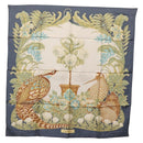 Salvatore Ferragamo Bird Scarf Silk Navy Auth am10817V-12