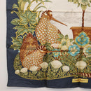 Salvatore Ferragamo Bird Scarf Silk Navy Auth am10817V-8