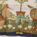 Salvatore Ferragamo Bird Scarf Silk Navy Auth am10817V-9