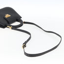 ETRO Hand Bag Leather 2way Black Gold Auth am10819V-10