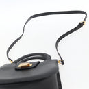 ETRO Hand Bag Leather 2way Black Gold Auth am10819V-11