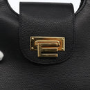 ETRO Hand Bag Leather 2way Black Gold Auth am10819V-17