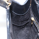 ETRO Hand Bag Leather 2way Black Gold Auth am10819V-21