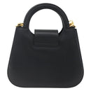 ETRO Hand Bag Leather 2way Black Gold Auth am10819V-3