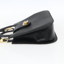 ETRO Hand Bag Leather 2way Black Gold Auth am10819V-4