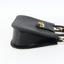 ETRO Hand Bag Leather 2way Black Gold Auth am10819V-5