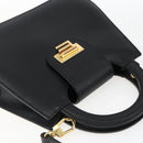 ETRO Hand Bag Leather 2way Black Gold Auth am10819V-6