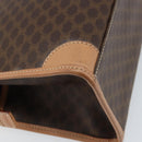 CELINE Macadam Canvas Handtasche PVC Leder Braun Gold Authentisch am10820V-16