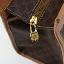 CELINE Macadam Canvas Handtasche PVC Leder Braun Gold Authentisch am10820V-17