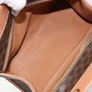 CELINE Macadam Canvas Handtasche PVC Leder Braun Gold Authentisch am10820V-10