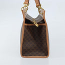 CELINE Macadam Canvas Handtasche PVC Leder Braun Gold Authentisch am10820V-3