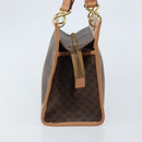 CELINE Macadam Canvas Handtasche PVC Leder Braun Gold Authentisch am10820V-4
