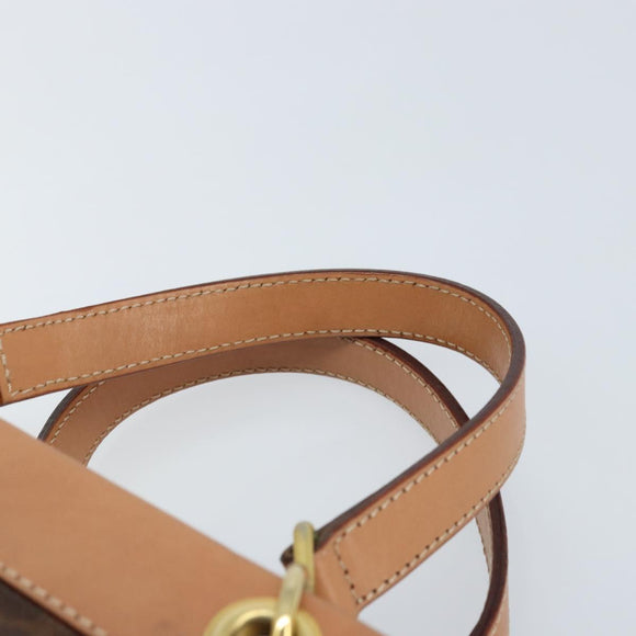 CELINE Macadam Canvas Handtasche PVC Leder Braun Gold Authentisch am10820V