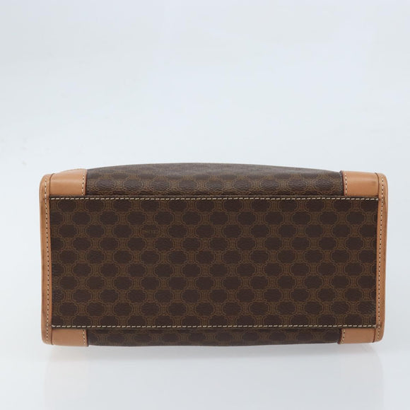 CELINE Macadam Canvas Handtasche PVC Leder Braun Gold Authentisch am10820V