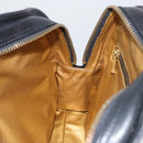 Gianni Versace Sunburst Tote Bag Leather Black Gold Auth am10821A-20