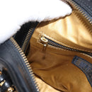 Gianni Versace Sunburst Tote Bag Leather Black Gold Auth am10821A-21