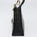 Gianni Versace Sunburst Tote Bag Leather Black Gold Auth am10821A-3