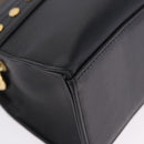 Gianni Versace Sunburst Tote Bag Leather Black Gold Auth am10821A-13