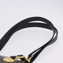 Gianni Versace Sunburst Tote Bag Leather Black Gold Auth am10821A-9