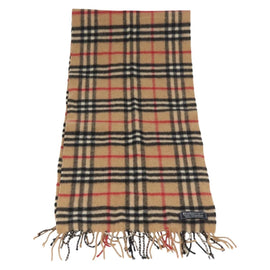Burberrys Nova Check Scarf Cashmere Beige Auth am10824 - 0