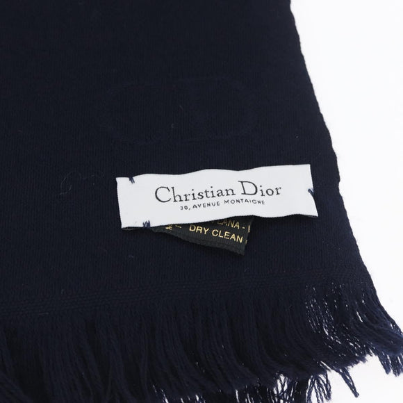 Christian Dior Scarf Wool Navy Auth am10825V