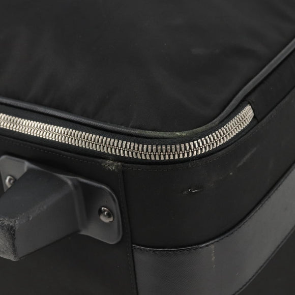 PRADA Carry Case Nylon Black Silver Auth am10829