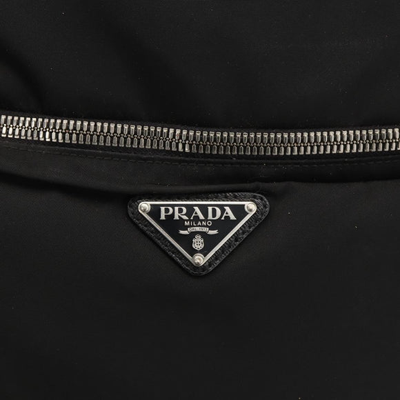 PRADA Carry Case Nylon Black Silver Auth am10829