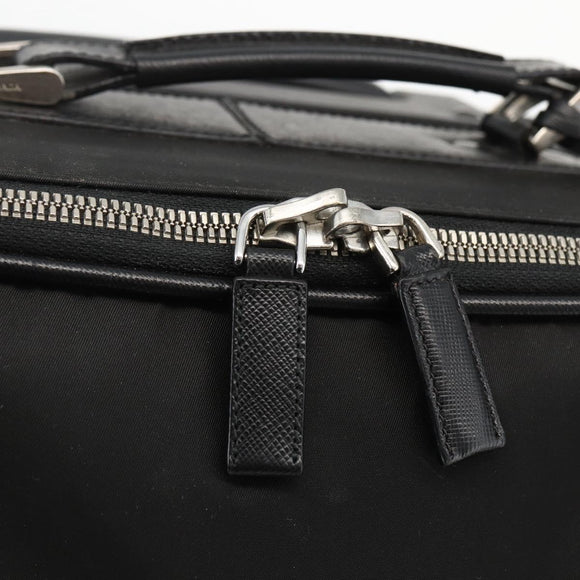 PRADA Carry Case Nylon Black Silver Auth am10829