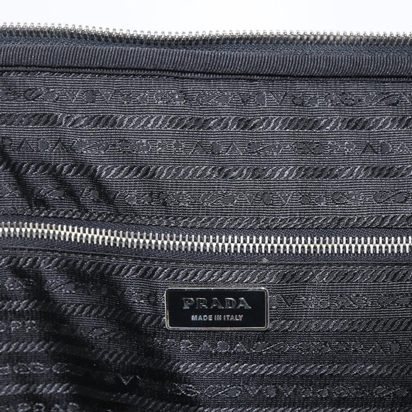 PRADA Carry Case Nylon Black Silver Auth am10829