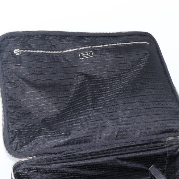 PRADA Carry Case Nylon Black Silver Auth am10829